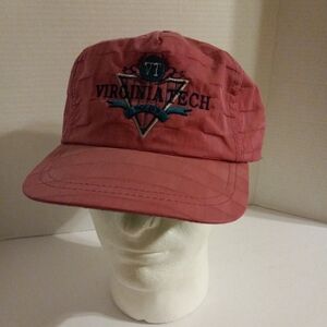 Pink Virginia Tech Hokies Hat Vtg Adjustable College